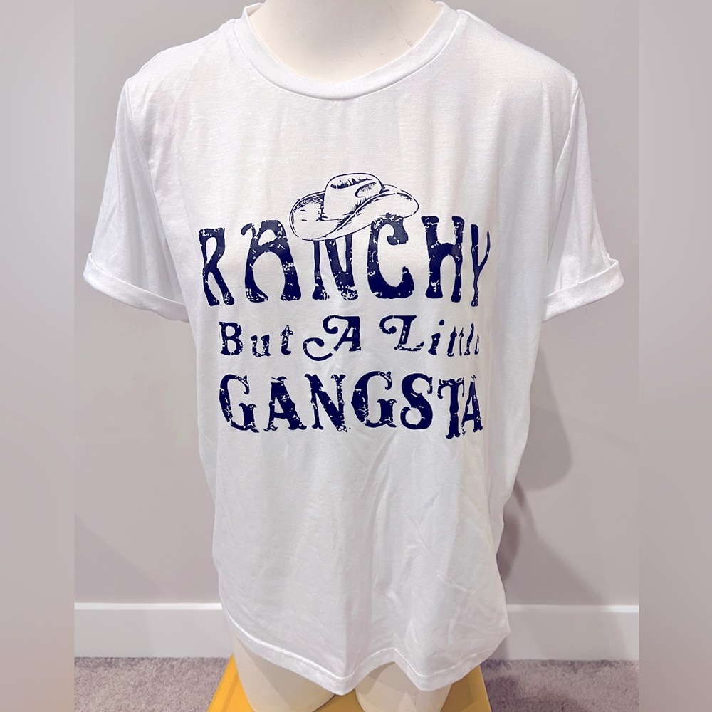 Ranchy Gangsta Tee. Size Large-Equivalent